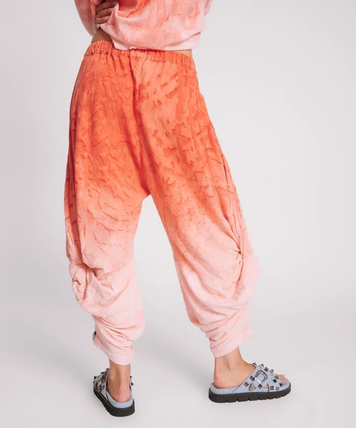 Women HAND PAINTED SUNSET MUSLIN GYPSY PANT One Teaspoon Bottoms