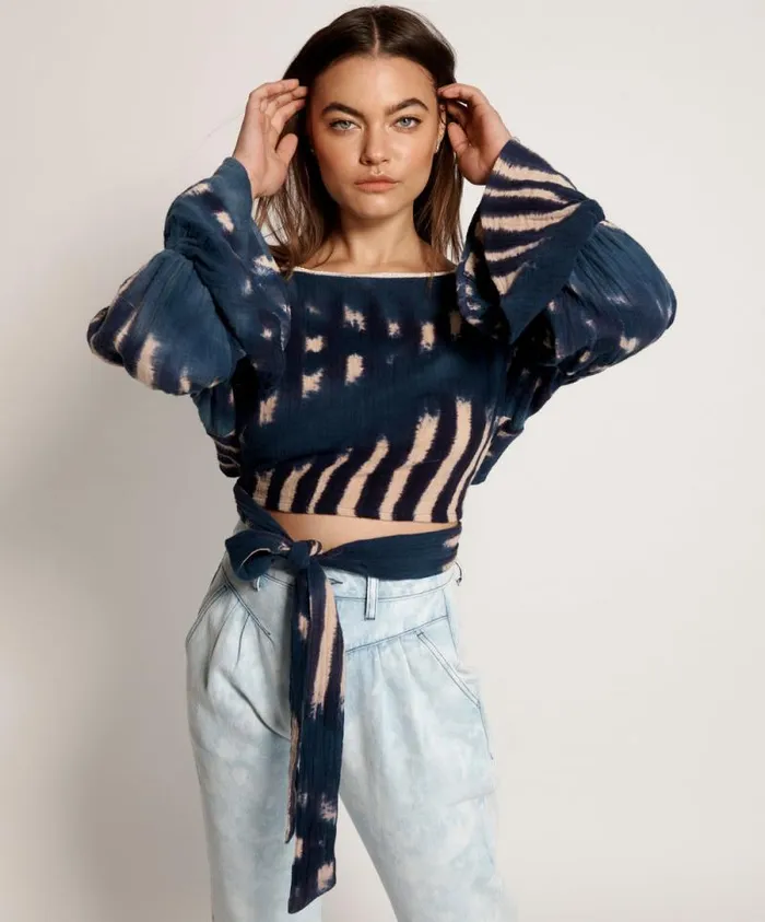 Women HAND TIE DYE SANTORINI NIGHTS TOP One Teaspoon Tops