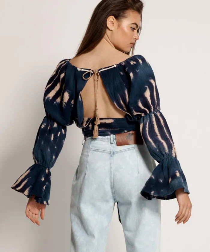 Women HAND TIE DYE SANTORINI NIGHTS TOP One Teaspoon Tops Women HAND TIE DYE SANTORINI NIGHTS TOP One Teaspoon Tops