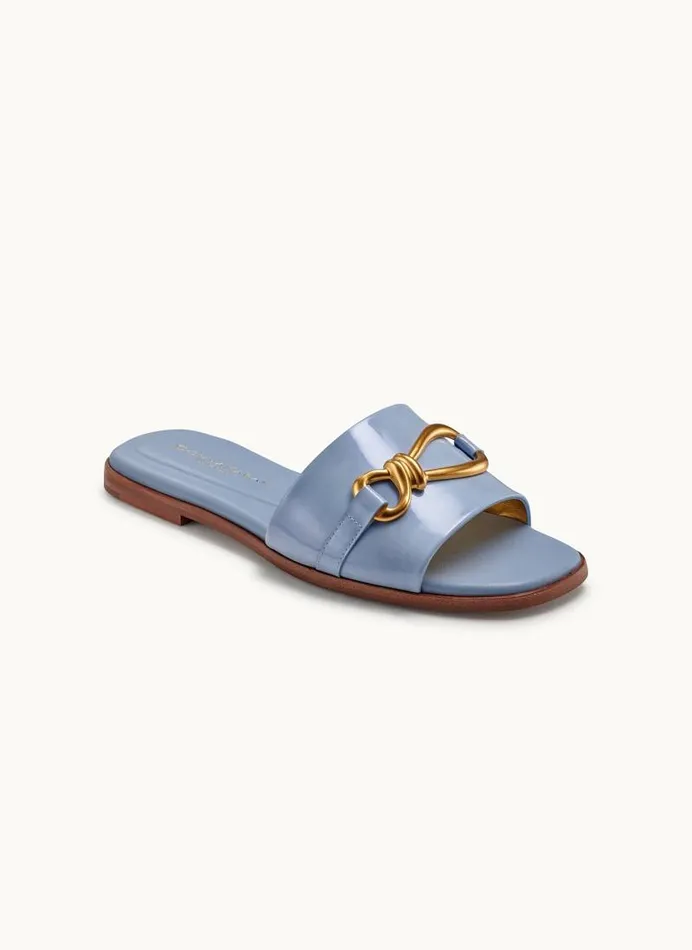 Women HAYLEN FLAT SANDAL Blue Frost Donna Karan New York Sandals