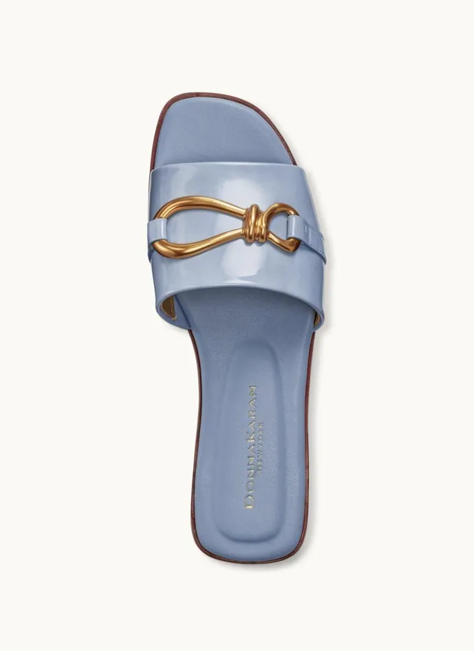 Women HAYLEN FLAT SANDAL Blue Frost Donna Karan New York Sandals Women HAYLEN FLAT SANDAL Blue Frost Donna Karan New York Sandals