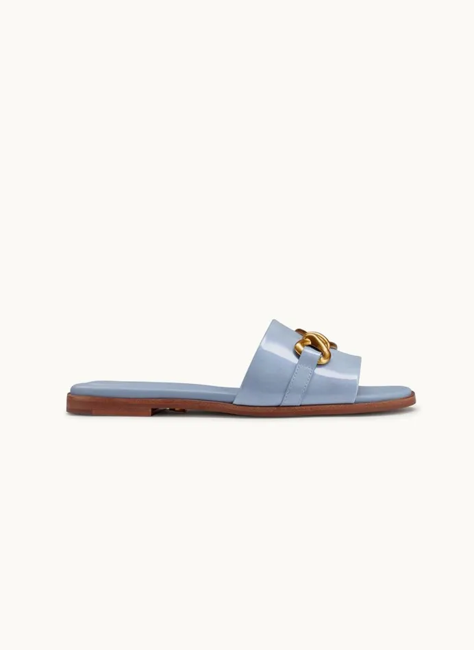 Women HAYLEN FLAT SANDAL Blue Frost Donna Karan New York Sandals Women HAYLEN FLAT SANDAL Blue Frost Donna Karan New York Sandals