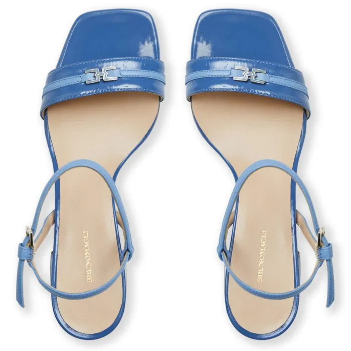 Women Heels Bruno Magli PHOEBE Sandal BLUE PATENT