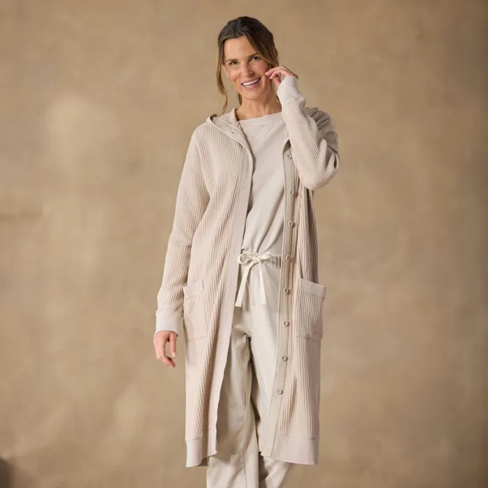 Women Helene Waffle Cardigan Sand Sundance Catalog Sweaters