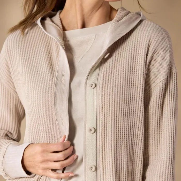 Women Helene Waffle Cardigan Sand Sundance Catalog Sweaters