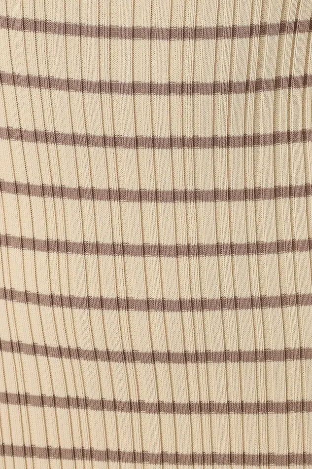 Women Henry Striped Dress CreamMocha Fall Dresses Petal and Pup