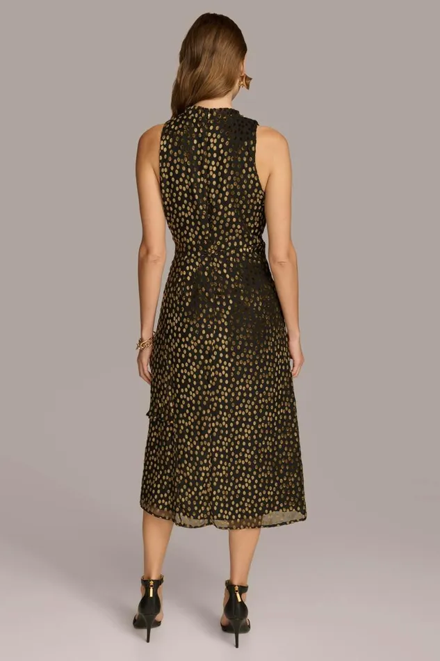 Women HIGH COWL NECK DRESS Blackgold Multi Donna Karan New York Dresses And Jumpsuits Women HIGH COWL NECK DRESS Blackgold Multi Donna Karan New York Dresses And Jumpsuits