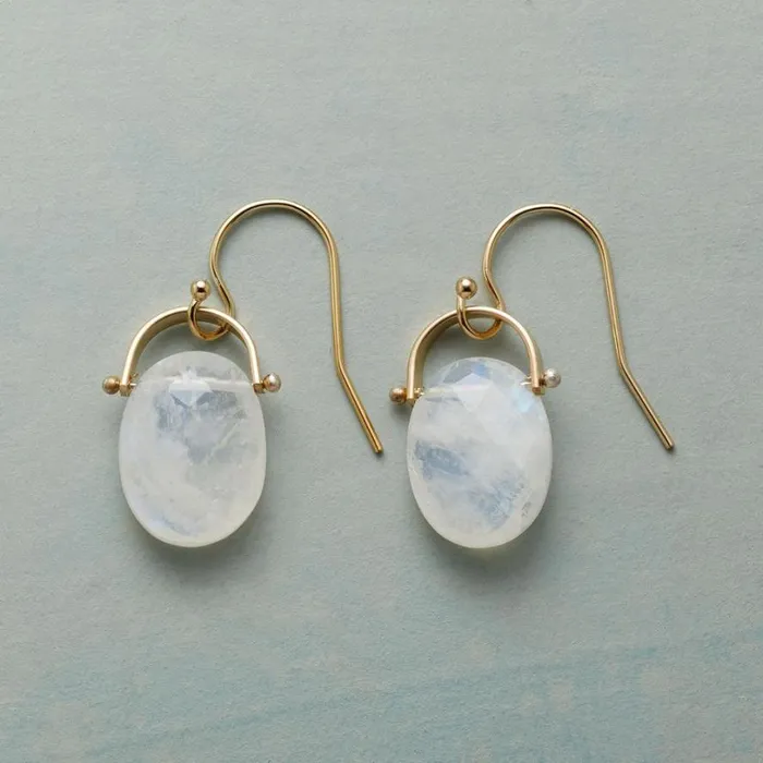 Women Horseshoe Moonstone Earrings Sundance Catalog Earrings