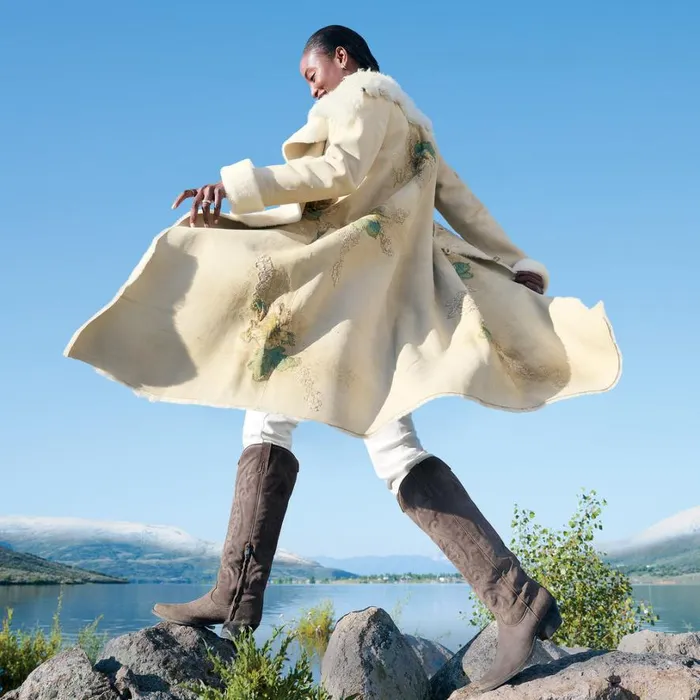 Women Ice Queen Shearling Coat Snow Sundance Catalog Jackets and Coats