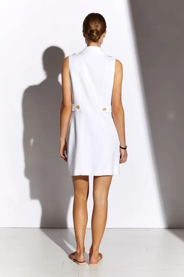 Women In Stock Tailoring Holland Cooper Chelsea Dress Oyster Linen