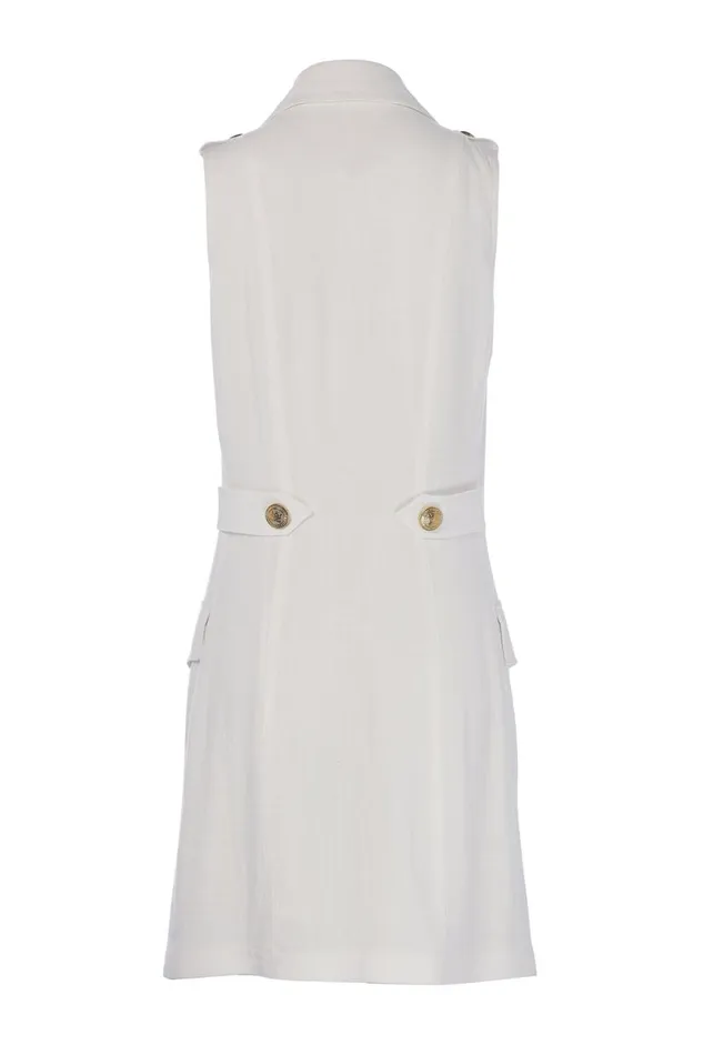 Women In Stock Tailoring Holland Cooper Chelsea Dress Oyster Linen
