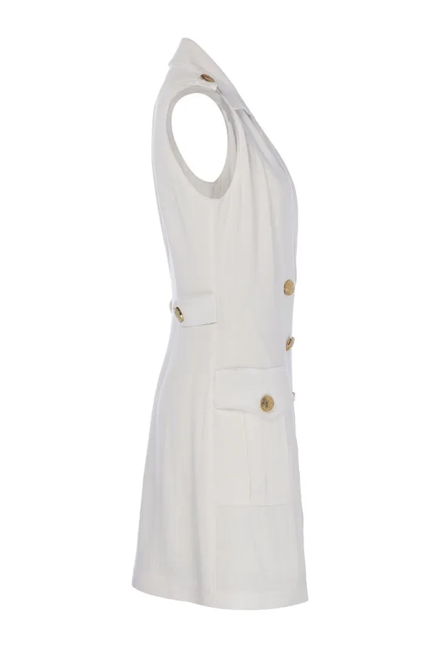 Women In Stock Tailoring Holland Cooper Chelsea Dress Oyster Linen