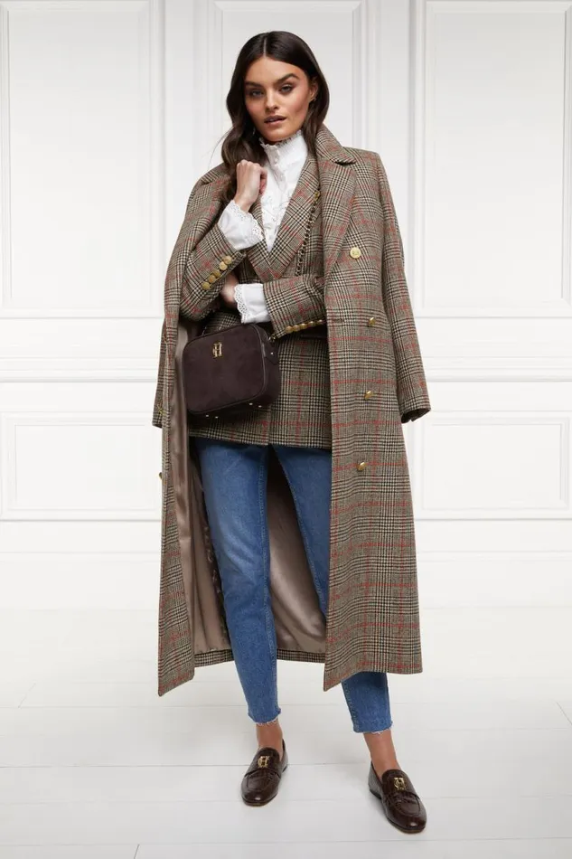 Women In Stock Tailoring Holland Cooper Double Breasted Blazer Orange Windsor