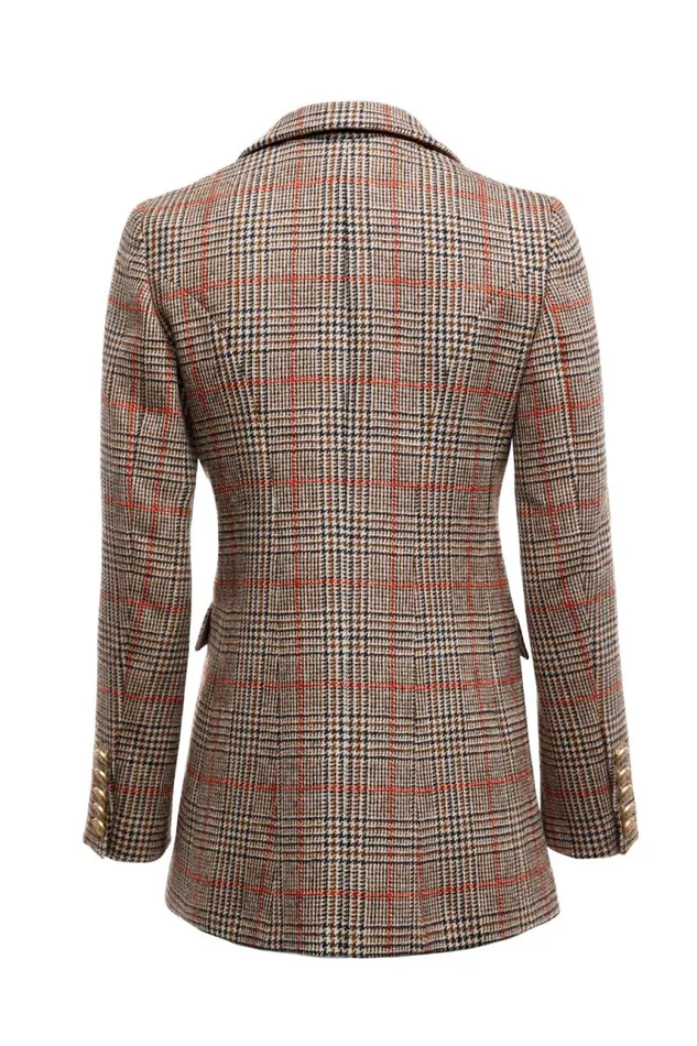 Women In Stock Tailoring Holland Cooper Double Breasted Blazer Orange Windsor