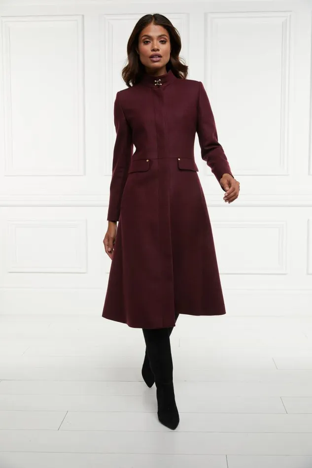 Women In Stock Tailoring Holland Cooper Dowdeswell Coat Mulberry