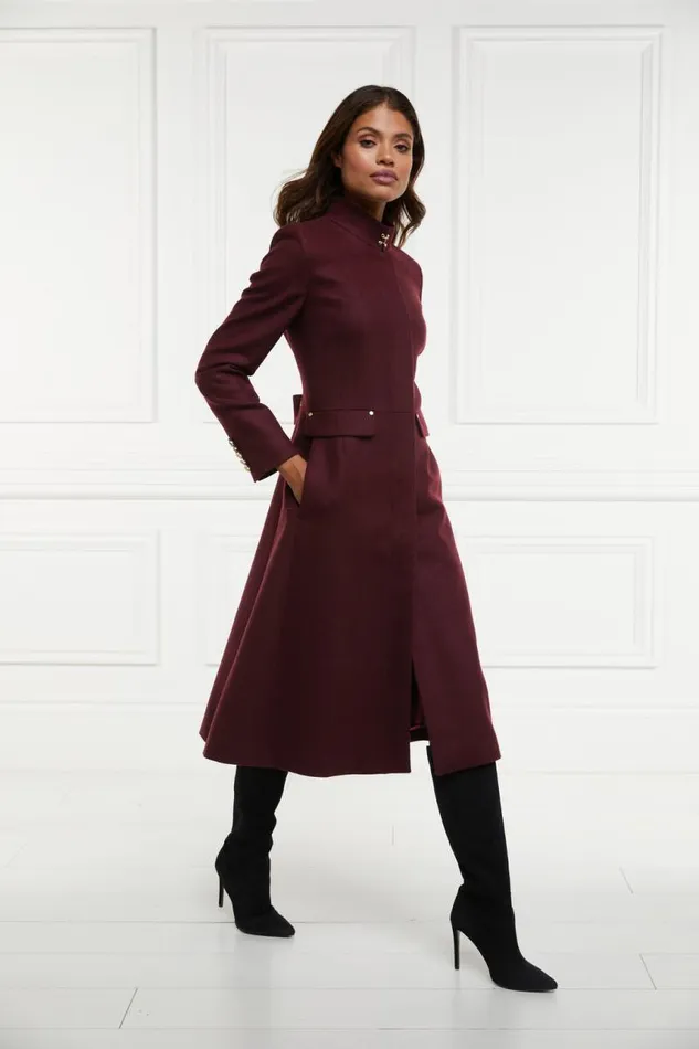 Women In Stock Tailoring Holland Cooper Dowdeswell Coat Mulberry