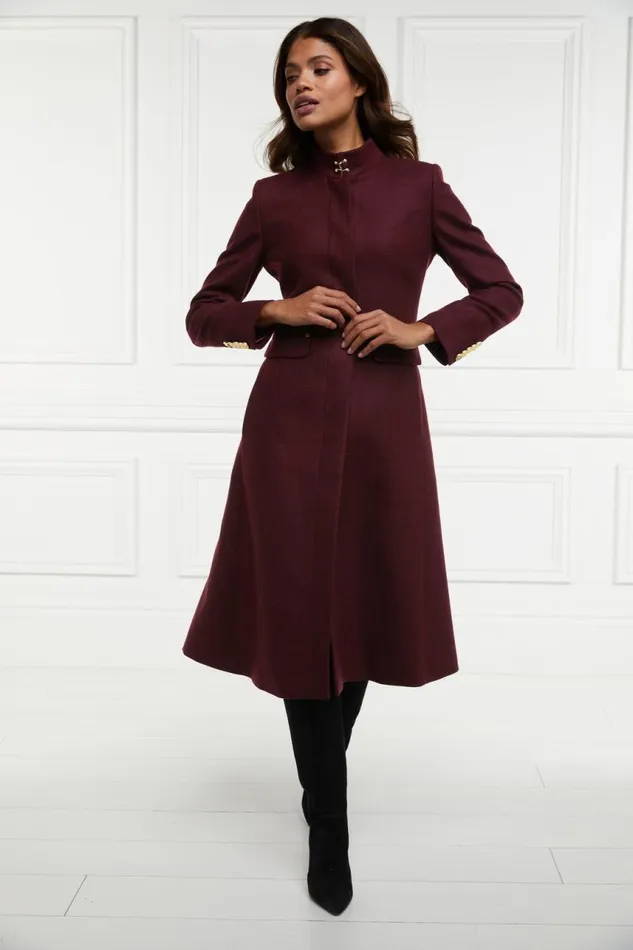 Women In Stock Tailoring Holland Cooper Dowdeswell Coat Mulberry