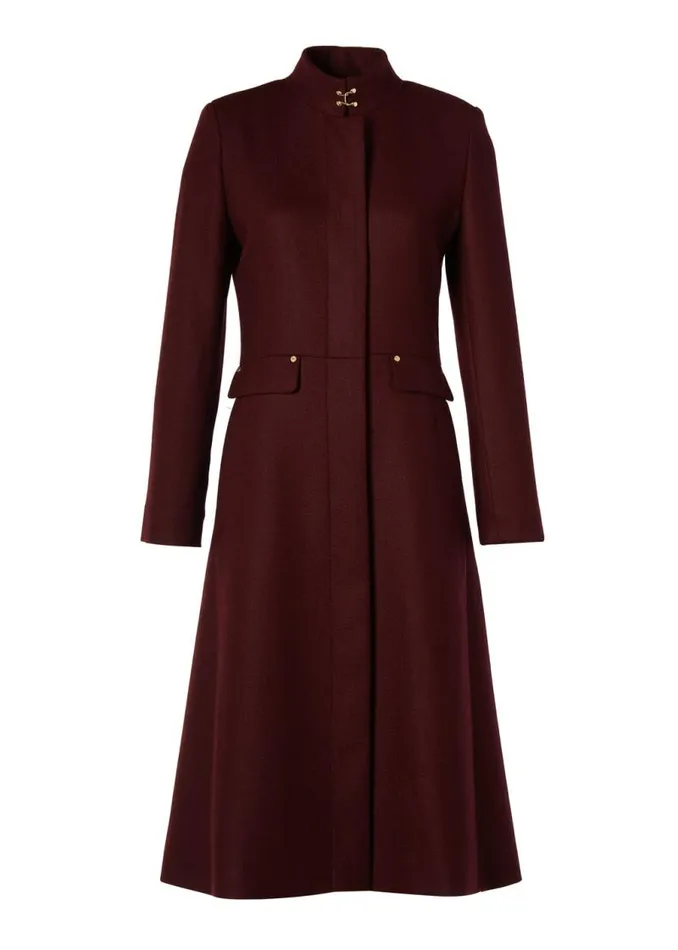 Women In Stock Tailoring Holland Cooper Dowdeswell Coat Mulberry