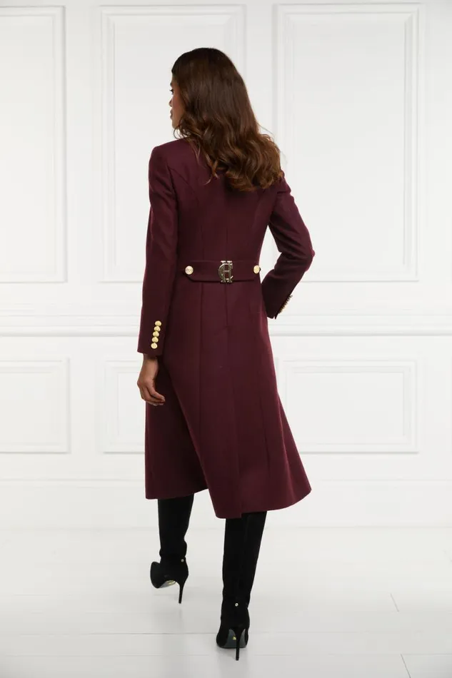 Women In Stock Tailoring Holland Cooper Dowdeswell Coat Mulberry