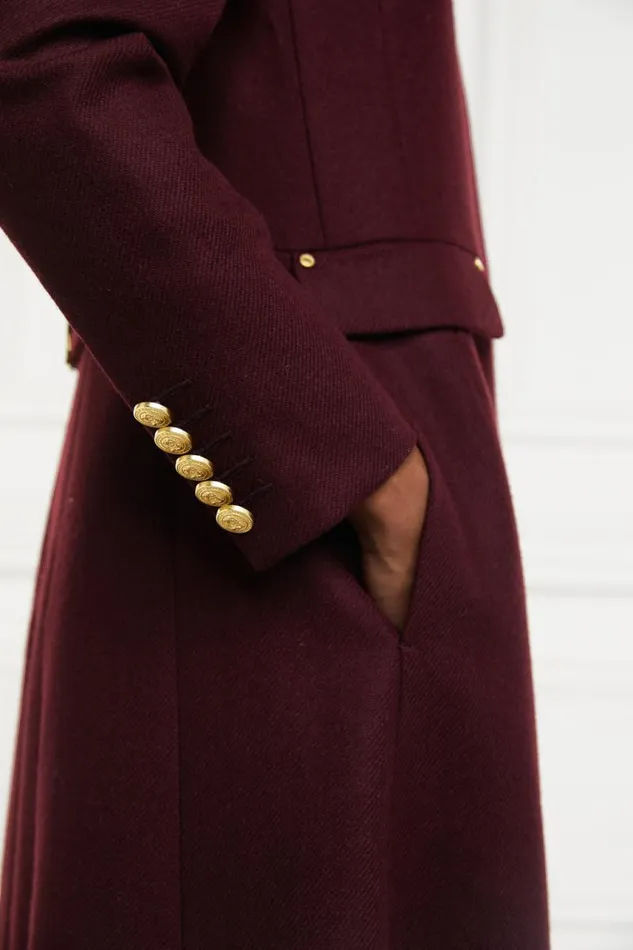 Women In Stock Tailoring Holland Cooper Dowdeswell Coat Mulberry