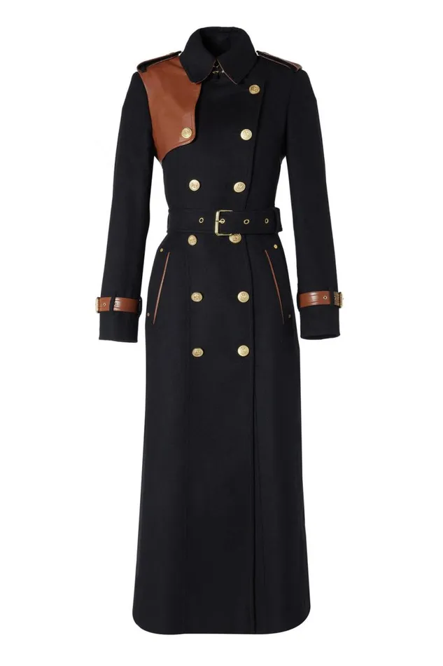 Women In Stock Tailoring Holland Cooper Full Length Marlborough Trench Coat Soft Black Tan