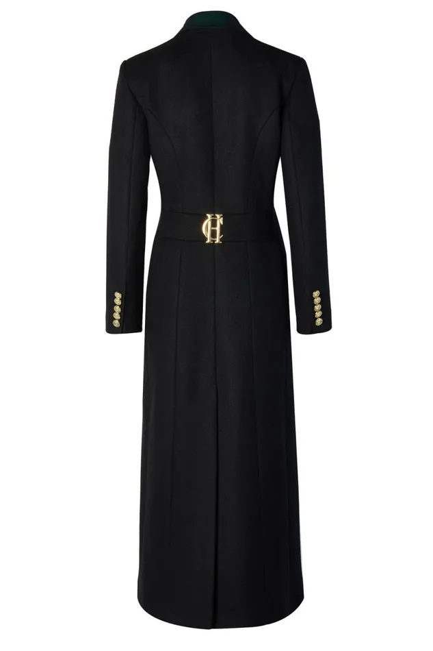 Women In Stock Tailoring Holland Cooper Full Length Regency Coat Soft Navy Blackwatch