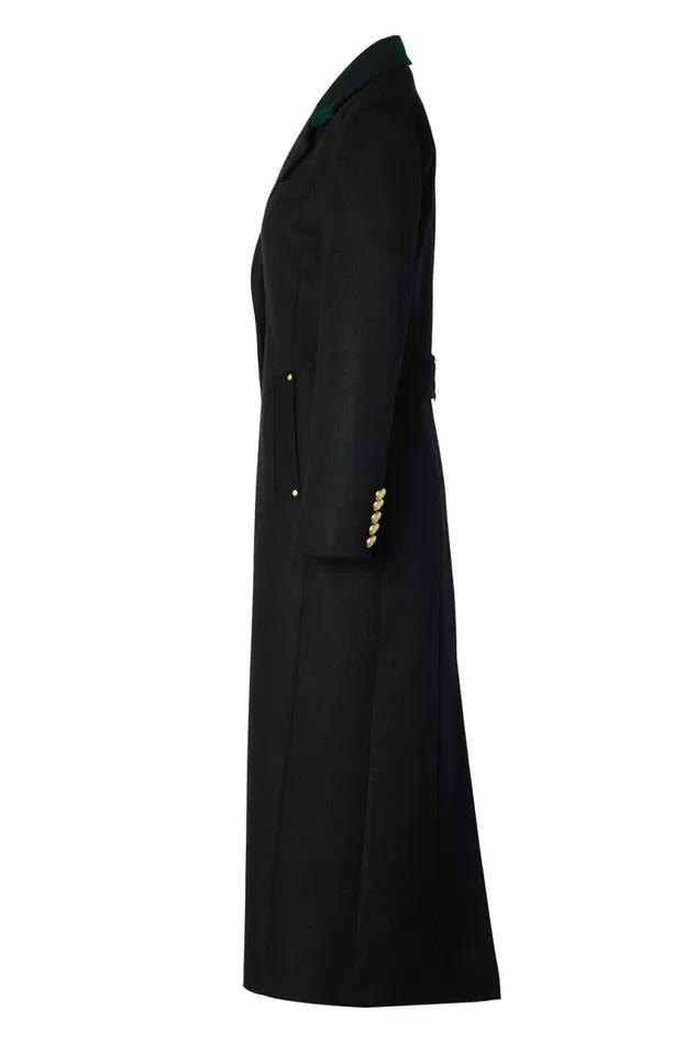 Women In Stock Tailoring Holland Cooper Full Length Regency Coat Soft Navy Blackwatch