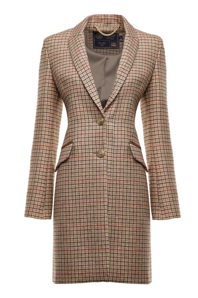 Women In Stock Tailoring Holland Cooper Highgrove Coat Charlton Tweed