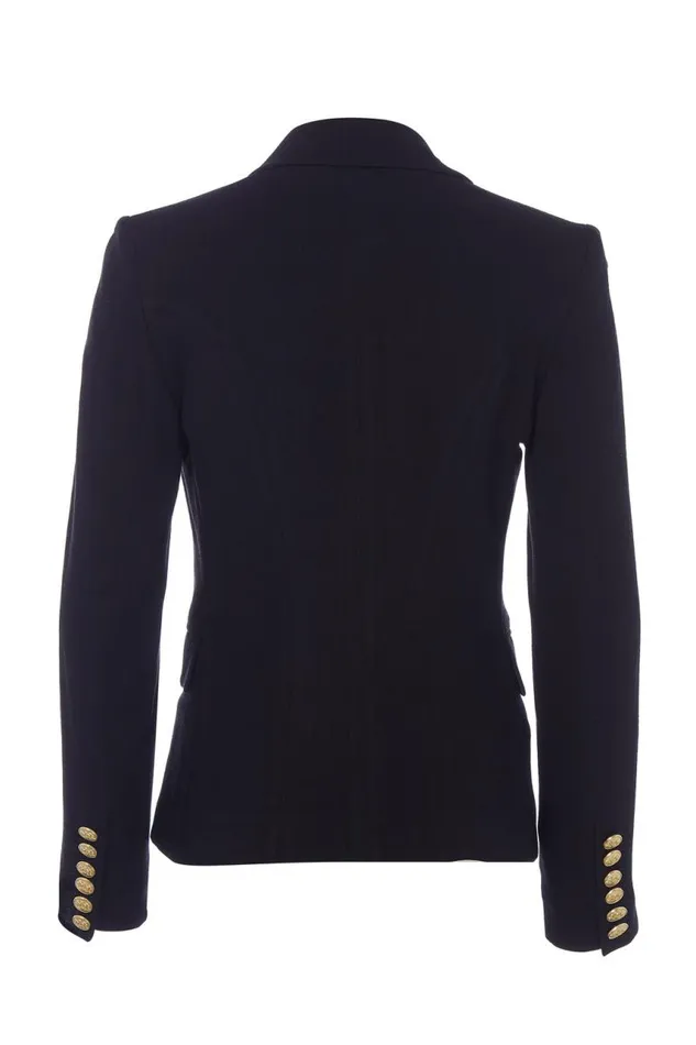 Women In Stock Tailoring Holland Cooper Knightsbridge Blazer Black Linen