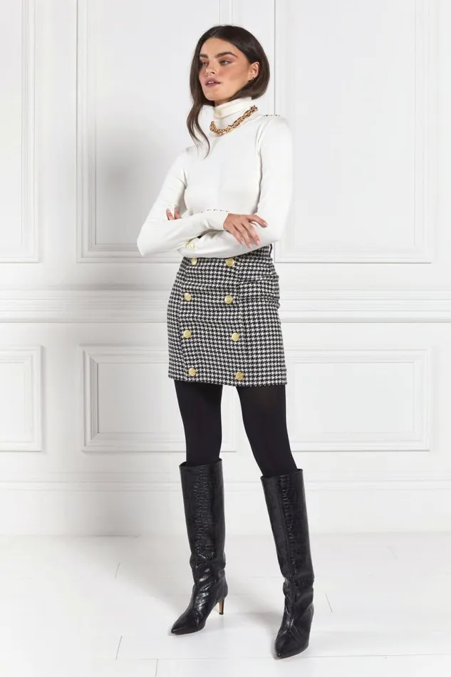Women In Stock Tailoring Holland Cooper Knightsbridge Skirt Houndstooth Women In Stock Tailoring Holland Cooper Knightsbridge Skirt Houndstooth