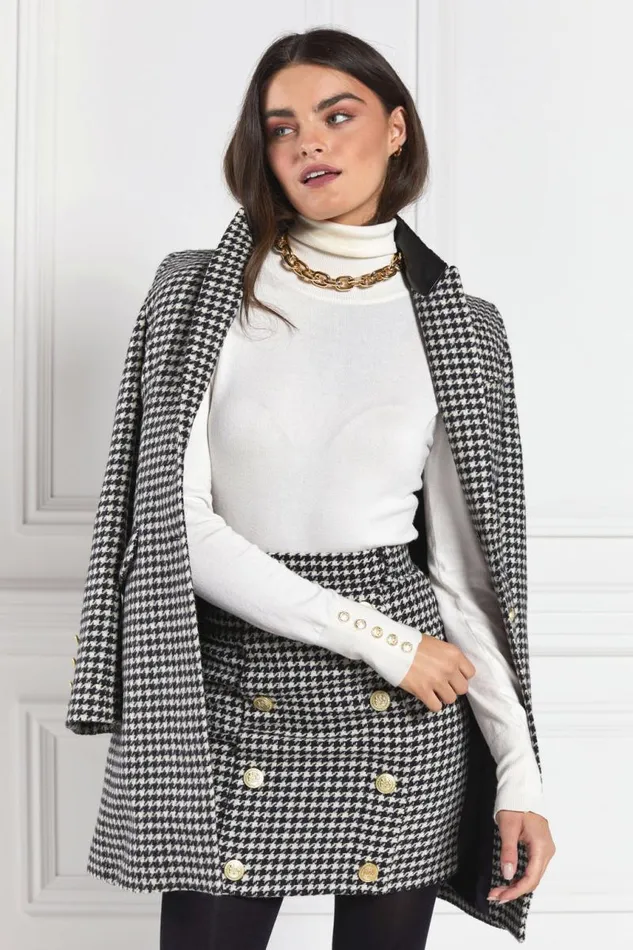 Women In Stock Tailoring Holland Cooper Knightsbridge Skirt Houndstooth Women In Stock Tailoring Holland Cooper Knightsbridge Skirt Houndstooth