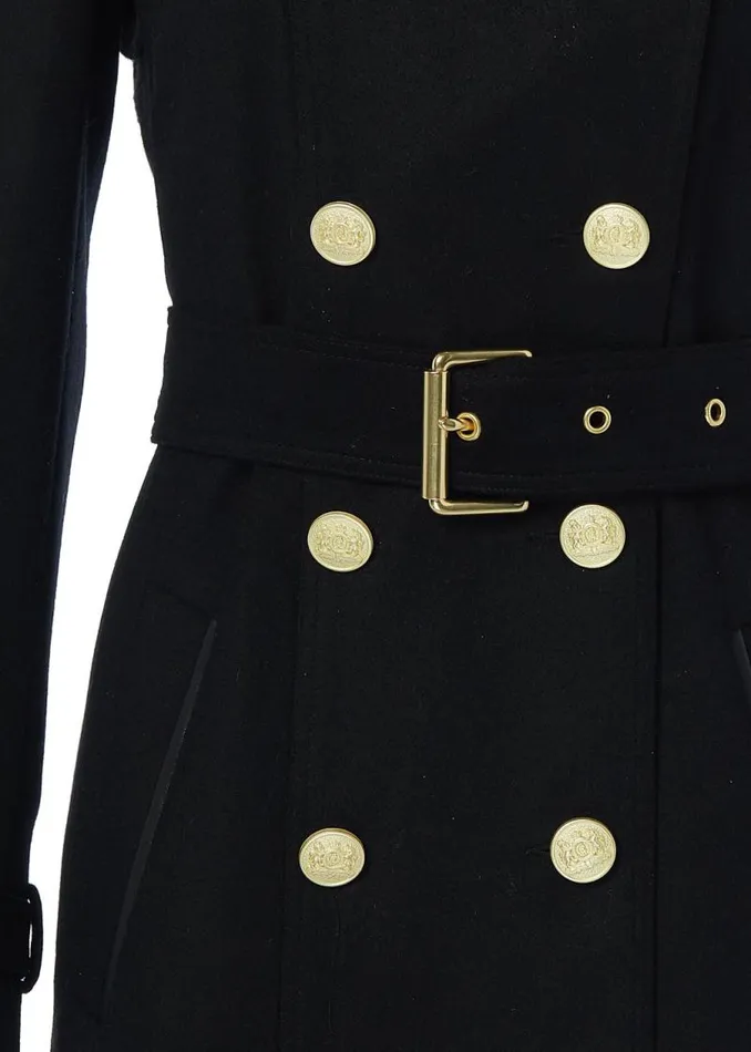 Women In Stock Tailoring Holland Cooper Marlborough Trench Coat Soft Black