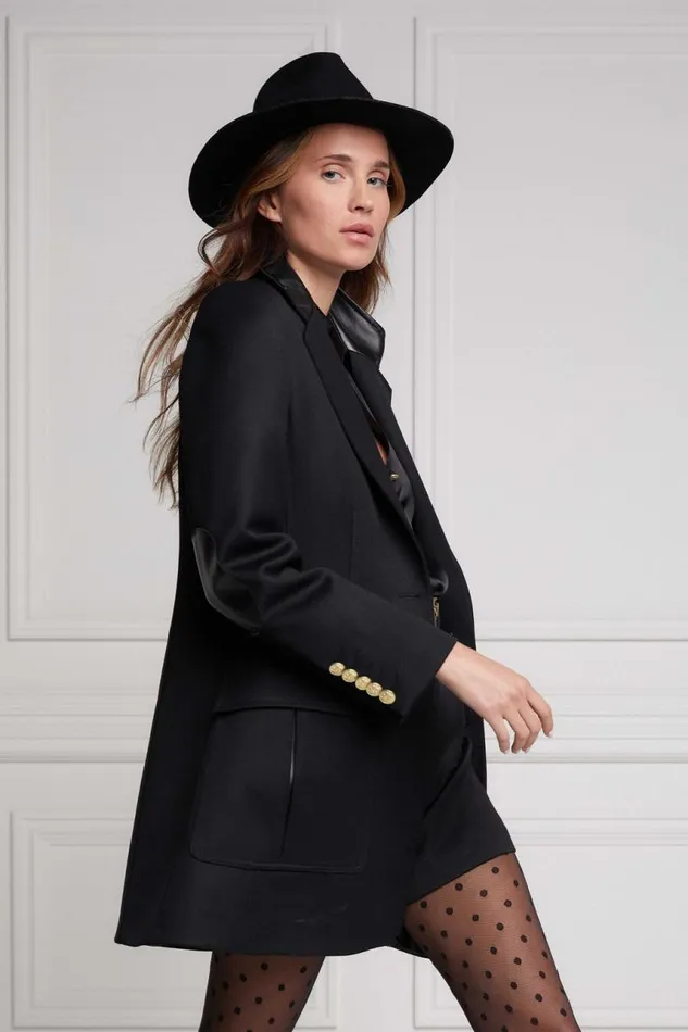 Women In Stock Tailoring Holland Cooper Mayfair Blazer Black Twill