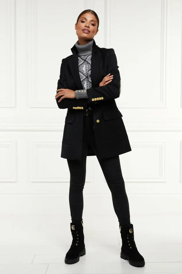 Women In Stock Tailoring Holland Cooper Mayfair Blazer Black Twill