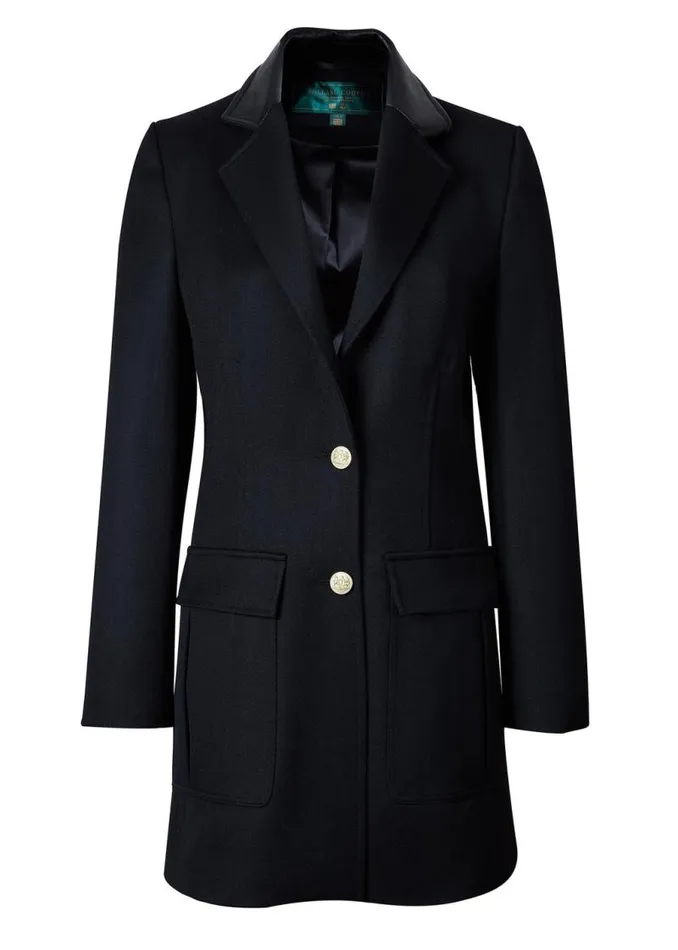 Women In Stock Tailoring Holland Cooper Mayfair Blazer Black Twill