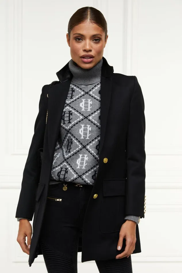 Women In Stock Tailoring Holland Cooper Mayfair Blazer Black Twill