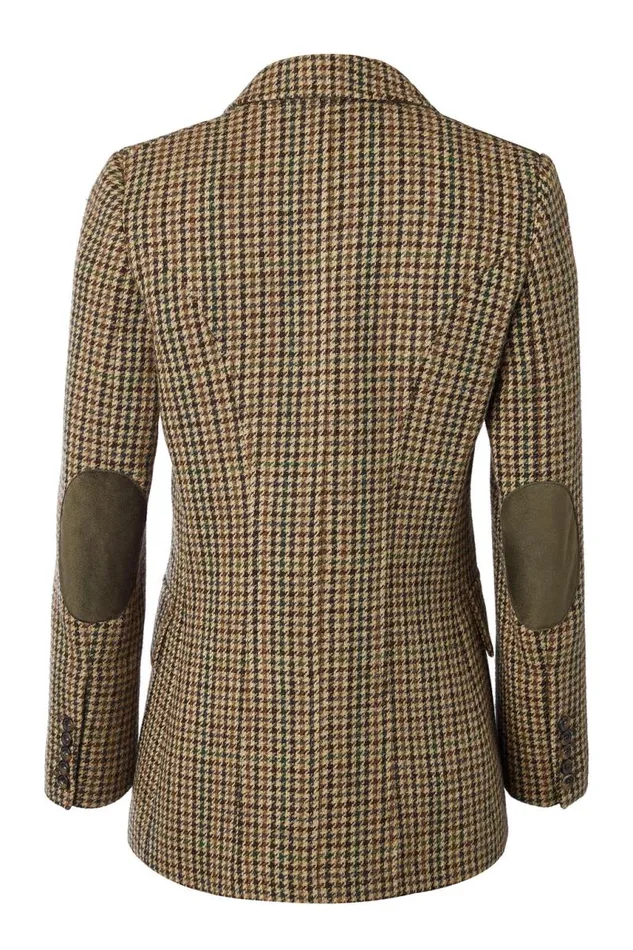 Women In Stock Tailoring Holland Cooper Single Breasted Field Blazer Hailes Green Tweed