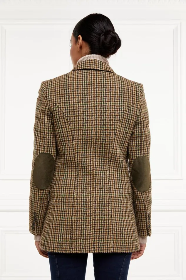 Women In Stock Tailoring Holland Cooper Single Breasted Field Blazer Hailes Green Tweed