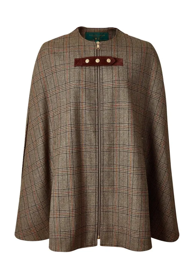 Women In Stock Tailoring Holland Cooper Slim Cape Bourbon Tweed