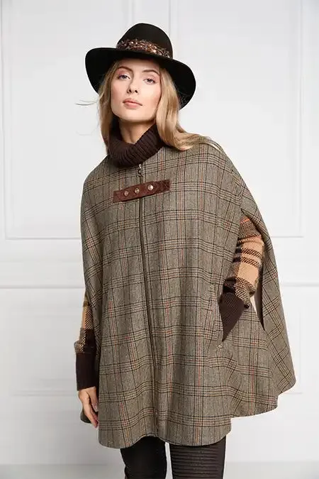 Women In Stock Tailoring Holland Cooper Slim Cape Bourbon Tweed