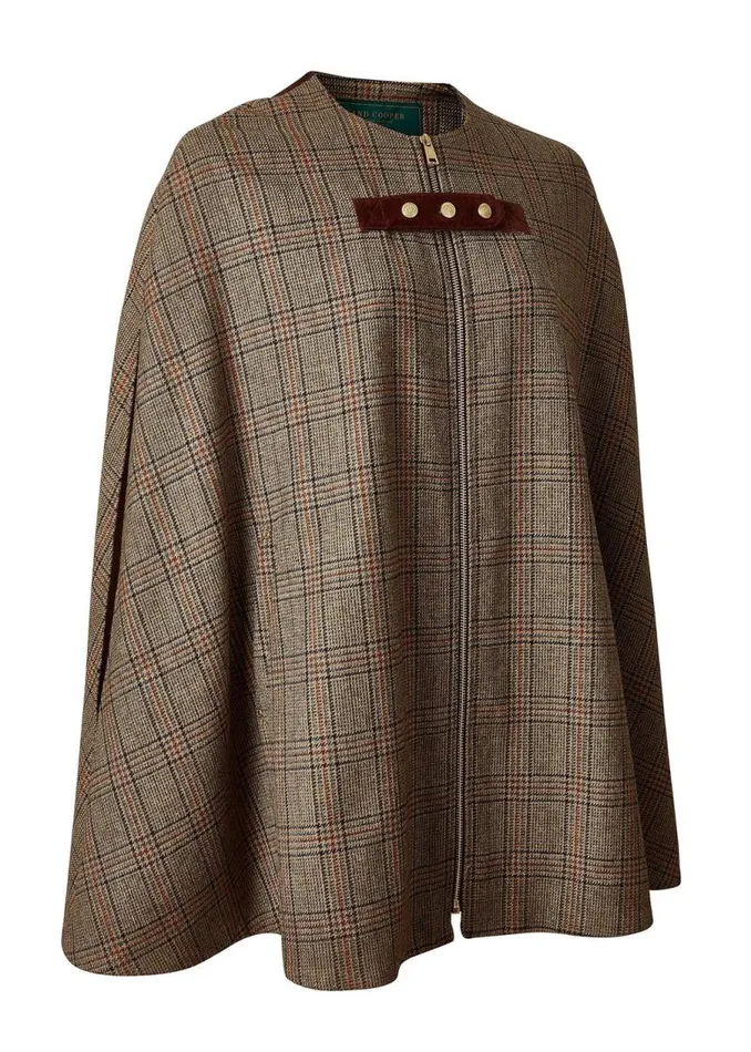 Women In Stock Tailoring Holland Cooper Slim Cape Bourbon Tweed