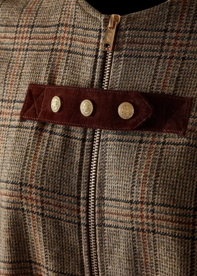 Women In Stock Tailoring Holland Cooper Slim Cape Bourbon Tweed