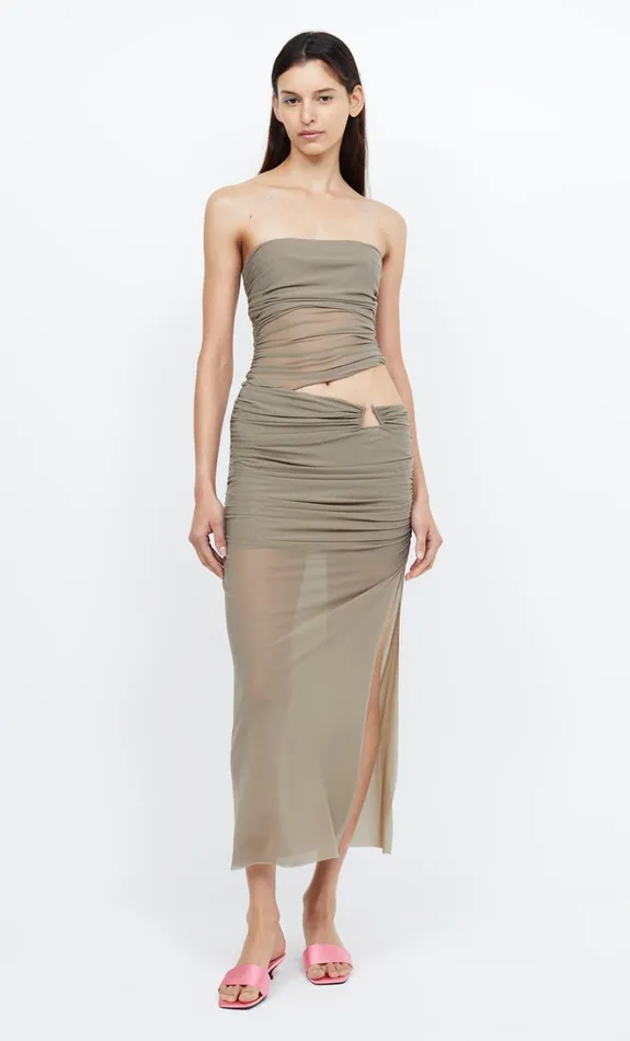 Women IONA STRAPLESS DRESS 8211 TAUPE Bec Bridge Maxi Dresses