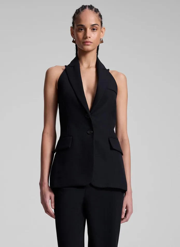 Women Jackets and Coats ALC Alexa Tailored Vest Black