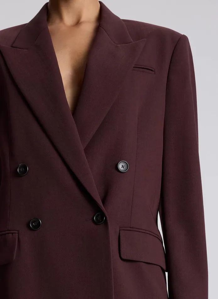 Women Jackets and Coats ALC Calla Oversized Tailored Jacket Chocolate Plum