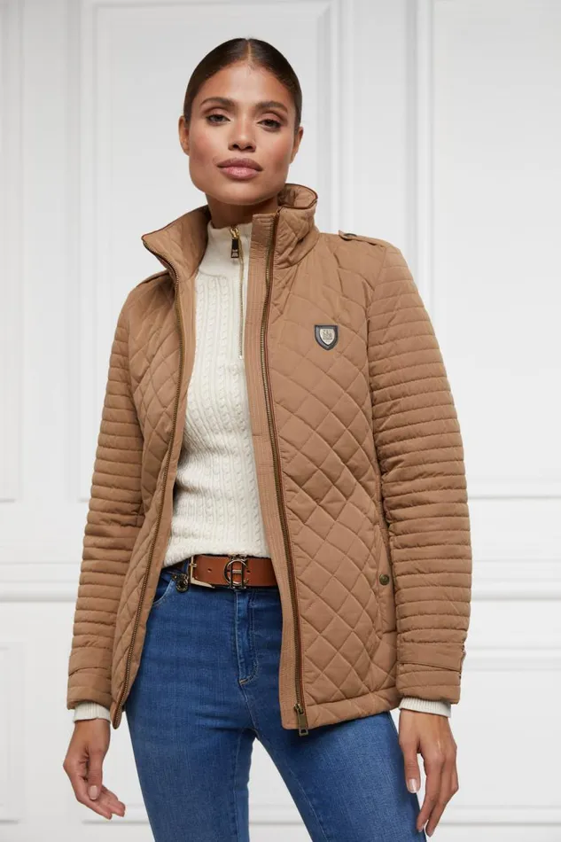 Women Jackets Holland Cooper Juliana Quilted Jacket Coffee
