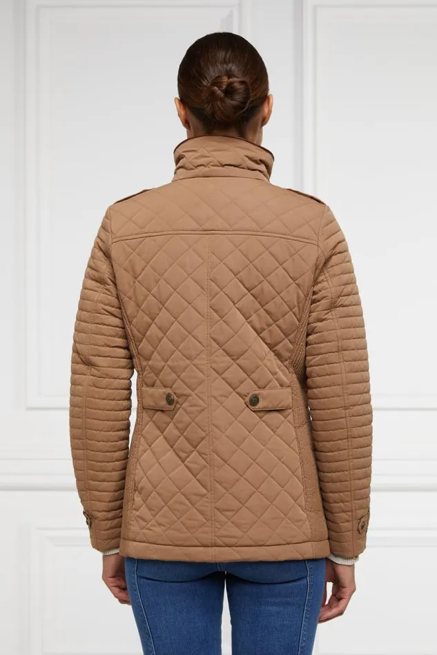 Women Jackets Holland Cooper Juliana Quilted Jacket Coffee Women Jackets Holland Cooper Juliana Quilted Jacket Coffee