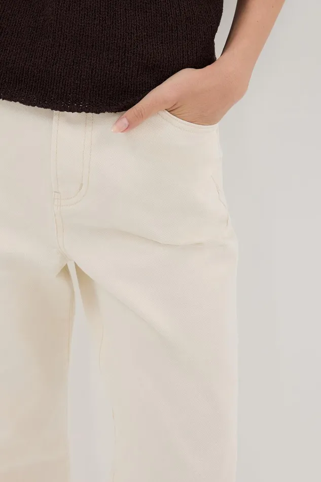 Women Jeans DISSH FINN CREAM TWISTED SEAM JEAN
