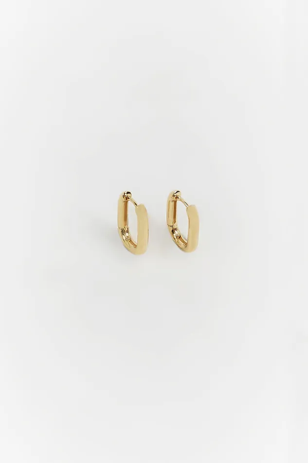Women Jewellery DISSH LUV AJ THE CHAIN LINK GOLD HUGGIES