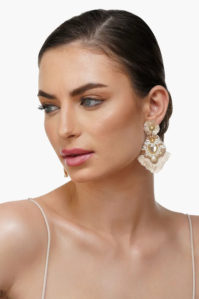 Women Jewelry America and Beyond Dreaming of the Beach Fringe Earrings